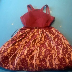Maroon formal girls dress